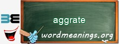 WordMeaning blackboard for aggrate